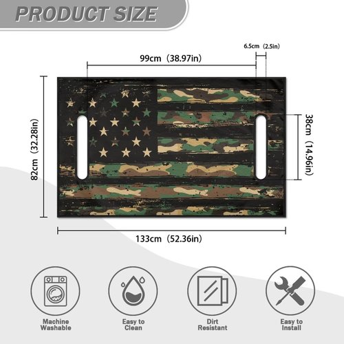 Darisoco Green Camo American Golf Cart Seat Covers Blanket Golf Cart Towel Seat Covers Fit for Most 2 Seat Golf Carts Easy to Install & Clean