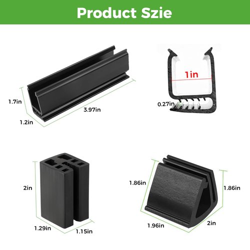 10L0L Golf Cart Windshield Mounting Clips Kit for Club Car DS Precedent and Yamaha G2 G8 G9 G14 G16 G19 G22,7+2+2 Windshield Brackets Window Retaining Short Sash Clips Universal fit 1"x1" Square Tube