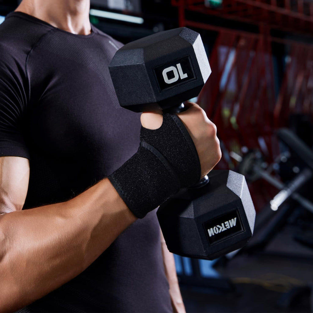 YUNYILAN Wrist Brace - Adjustable Compression Straps for Carpal Tunnel Relief | 2-Pack, Black