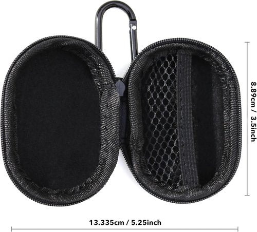 Decibullz Zipper Headphones Carrying Case - Ideal Storage for Earphones & Earplugs | Black