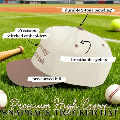 Put It On My Husband's Tab Funny Trucker Hats Women Vintage Adjustable Baseball Cap Embroidery Fashion Trucker Hat