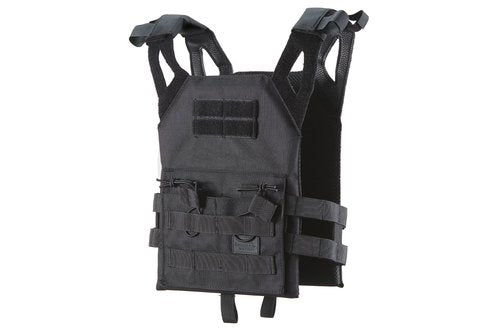 Lancer Tactical Kid's JPC Vest w/EVA Plates for Outdoor/Indoor Airsoft (Black/Kid's Size)