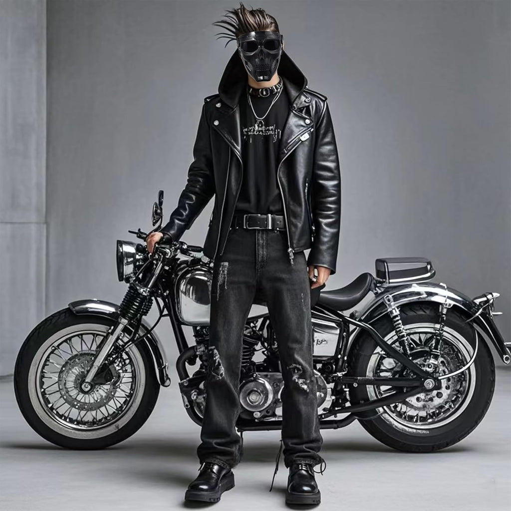 Skiennix Motorcycle Face Mask - Full Face Protection with Dirt Bike Goggles for Men & Women