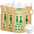 HeyFir Disposable Urine Bags 4 Pack, 900ML FSC-Certified Leakproof Pee Bags with Solidification Powder for Travel Camping Car Emergency, for Men & Women