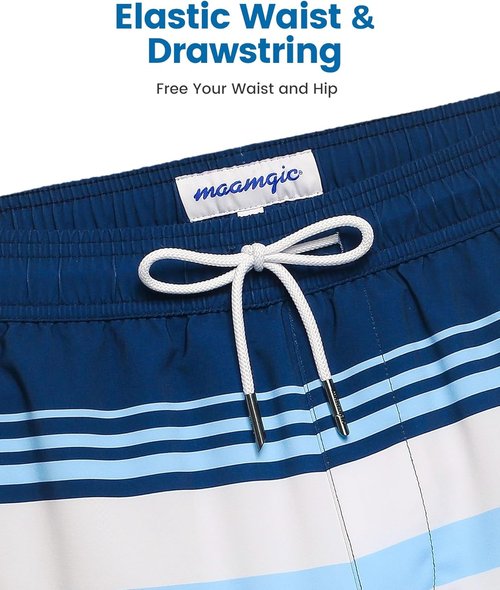 Maamgic 2 in 1 Men's Swim Trunks - 7 Inch Swim Shorts for Comfort & Style
