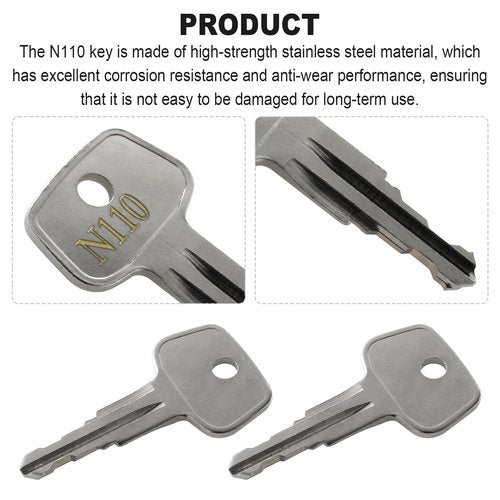 Hugexpen N110 Key Replacement for Thule Rack Core, Key Cylinder for Bike Rack Lock, Roof Cargo Lock, Roof Rack Locks, Cross Bars, Towers, Ski Rack Etc