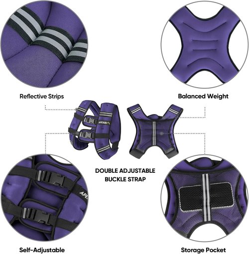 APEXUP Weighted Vest - Adjustable Weight Vest for Strength Training & Running | Unisex Fitness Gear