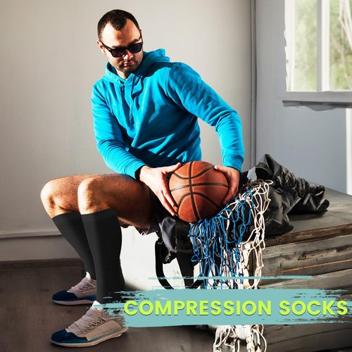 Copper Compression Socks - 15-20 mmHg Support for Men & Women | 8 Pairs for Travel, Running & Hiking