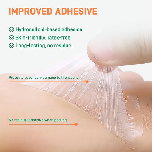 Transparent Film Dressing 4'' x 4.75'', 25 Packs Clear Waterproof Bandages for Wounds, Large Adhesive Patches Breathable Wound Cover for Post Surgical, Shower, Swimming, Tattoo Aftercare, IV Shield