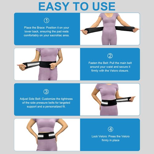 Callicebus Back Brace for Lower Back Brace Pain Women & Men, Back Support Belt - Relieve SI Joint,Hip & Spine Pain,Sciatica, Adjustable Lightweight Lower Back Support Brace for Life (L)