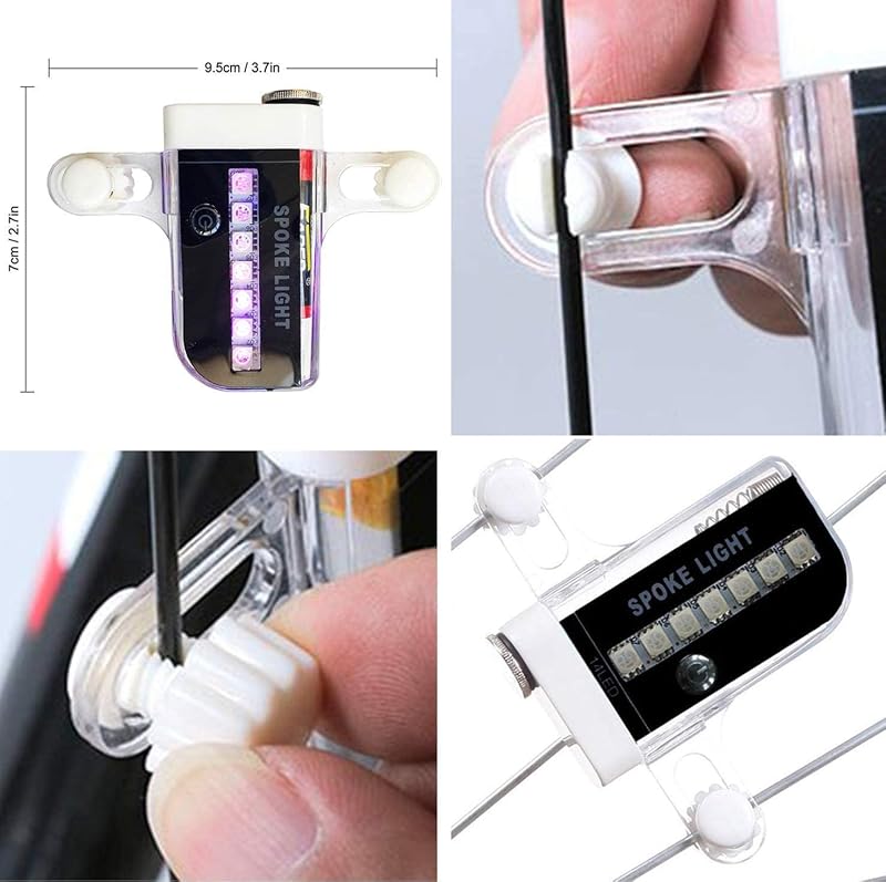 Waterproof LED Bike Wheel Lights (2 Pack) 25 Pattern Spoke Lights for Night Riding