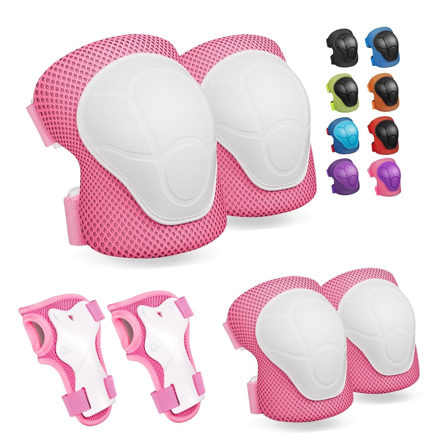 Skiennix Knee Pads Set - Protective Gear for Kids with Elbow Pads & Wrist Guards | 3-in-1 for Skating & Cycling
