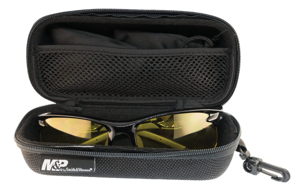 Smith & Wesson M&P Harrier Half Frame Interchangeable Shooting Glasses with Impact Resistance & Anti-Fog Lenses for Shooting, Range and Outdoors