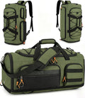 Searock 45L Gym Bag - Versatile 3-In-1 Duffle Backpack for Travel & Sports | Green with Shoe Compartment & Wet Pocket