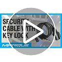 MARQUE Bike Lock with Key - 4 Ft Coiled Cable, Anti-Theft Security Cable for Bicycles, Scooters, Kayaks, Gates