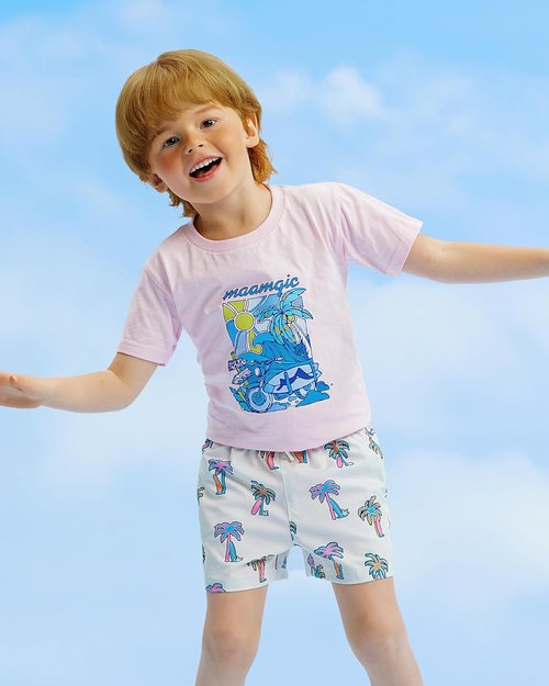 Maamgic Boys Swim Trunks - Quick Dry Swim Shorts with Compression Liner | Anti-Chafe Bathing Suit