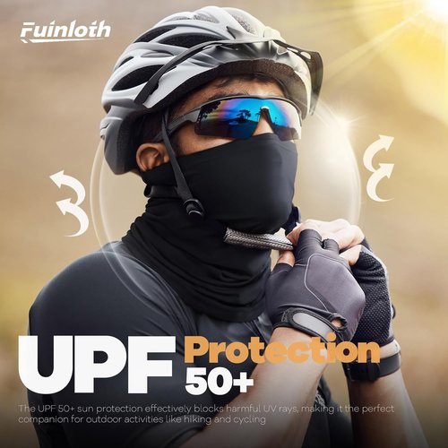 Fuinloth Neck Gaiter, 6 Pack Cooling UV Protection Bandana Face Mask Gator Scarf for Men Women