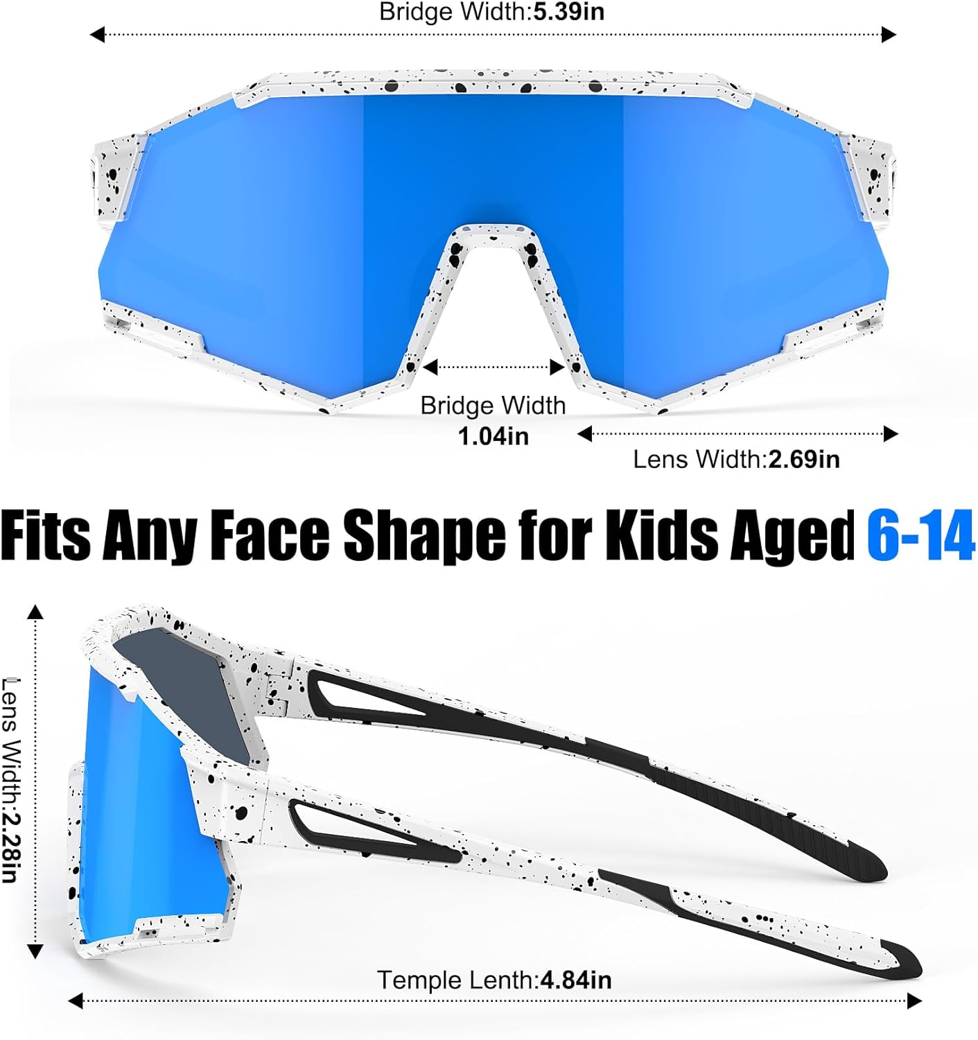 Polarized Kids Sunglasses - Ultra-Light TR90 Frame | UV400 Protection for Boys & Girls