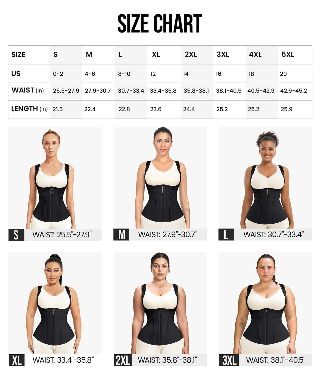 Junlan Waist Trainer for Women - Sauna Suit Sweat Vest for Working Out(Black,Large)