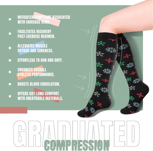 Bropite Compression Socks - 20-30 mmHg Circulation Support for Running, Travel & Yoga | 8 Pairs