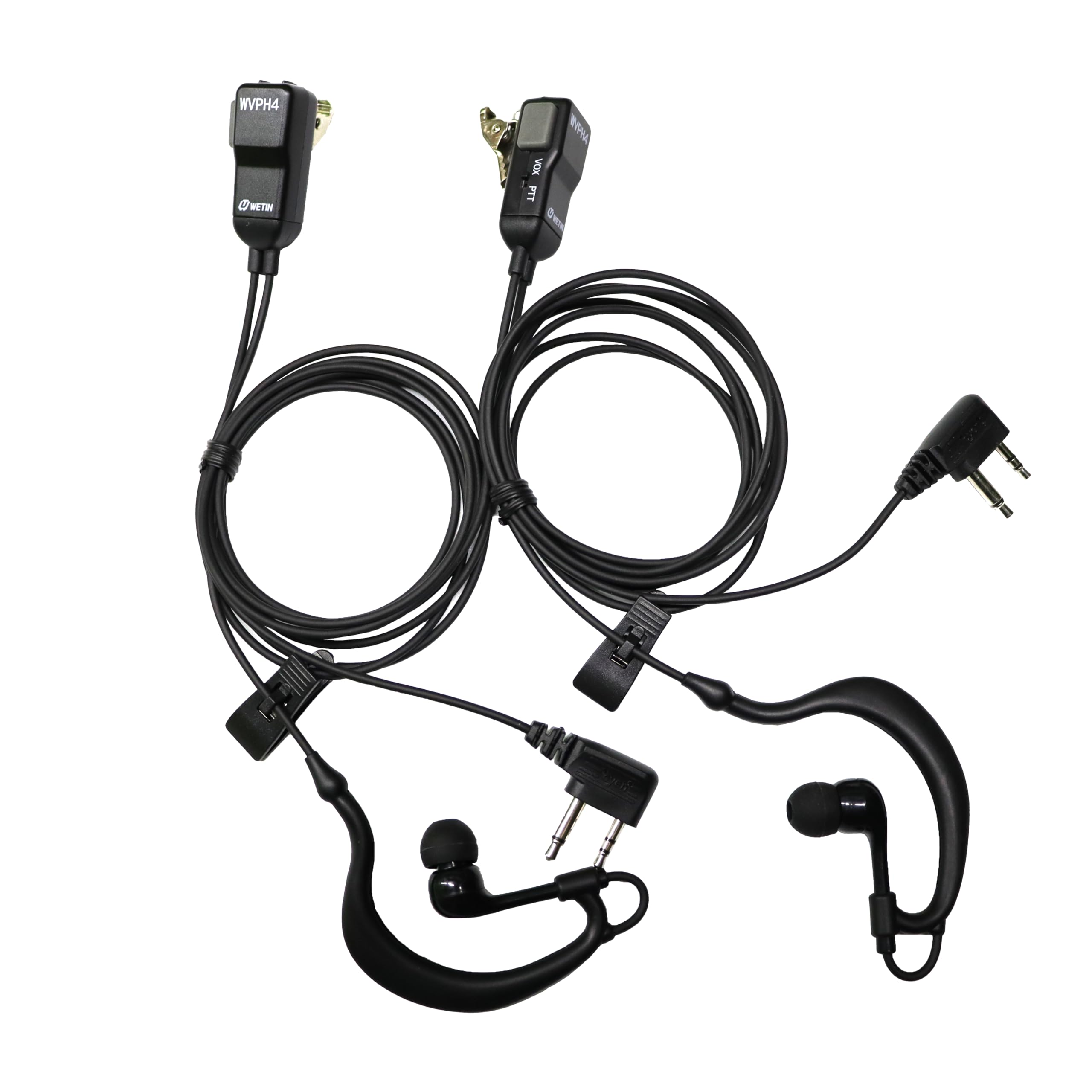WETIN Walkie Talkie earpiece Walkie Talkie Headset with mic Compatible Midland Walkie Talkie Earpiece gxt1000vp4 gxt1000 with PTT/VOX Pair