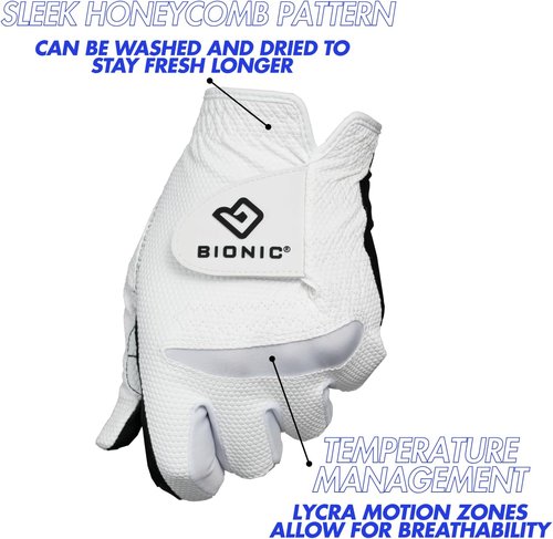 Bionic Men's RelaxGrip 2.0 DX Golf Glove - Superior Comfort & Grip | Perfect for All Hand Sizes