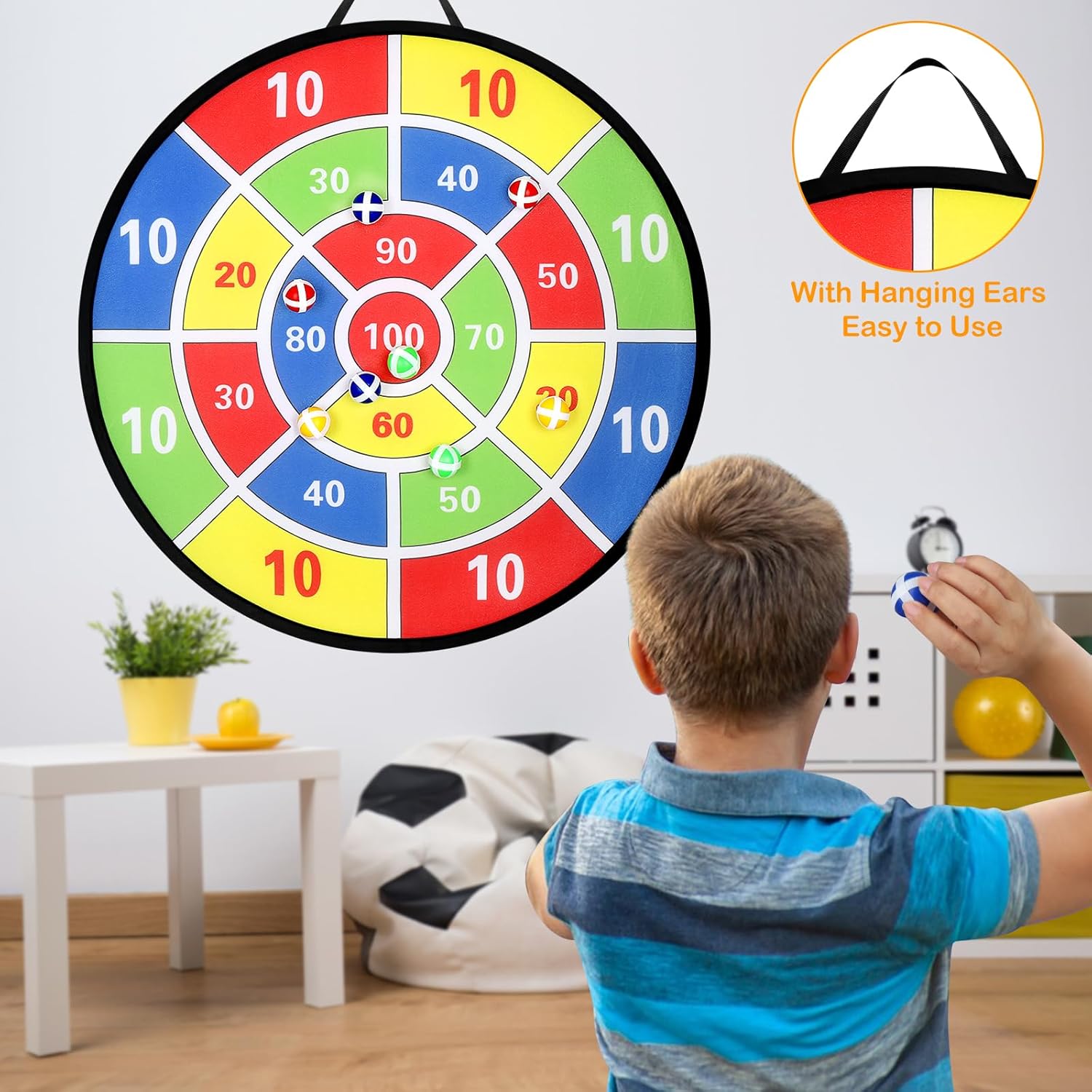 Accmor 29" Large Dart Board - Fun Outdoor Game for Kids with Sticky Balls | Perfect Birthday Gift for Ages 3-12