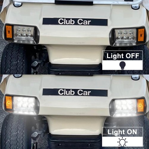Orle Oko Golf Cart LED Headlight Taillight for Club Car Headlights for DS 1993-up Models 12 Volt Club Car DS LED Light Kit OEM 101988001 101988002