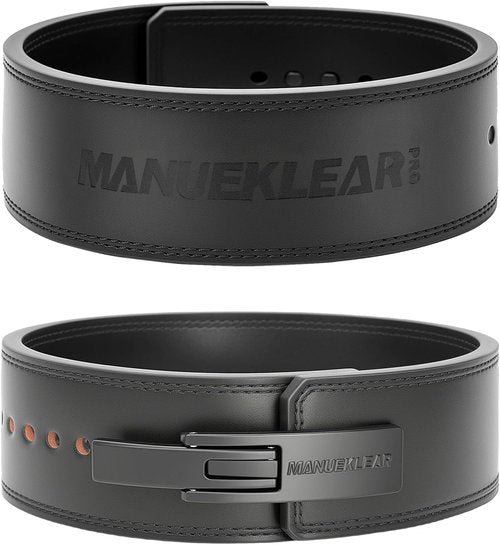 MANUEKLEAR Weight Lifting Belt - 10mm Thick & 4-Inch Wide Lever Design for Men & Women | Powerlifting Gym Belt for Squats & Deadlifts