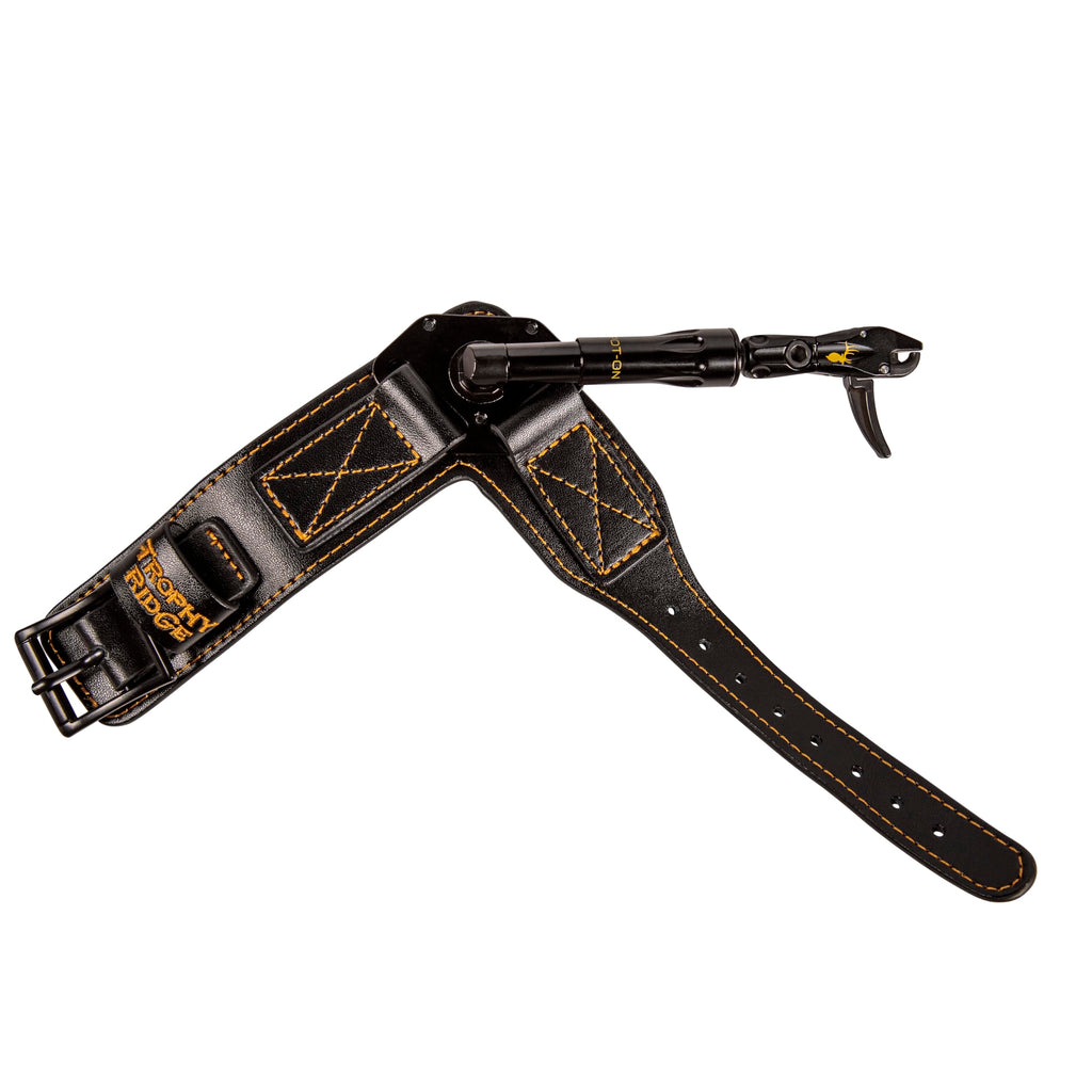 Trophy Ridge Spot-On Archery Release - 360° Rotating Head, Torque-Free Precision, 360° Swiveling Arm, Adjustable Length, Trigger Travel Tuning, Premium Leather Buckle Strap