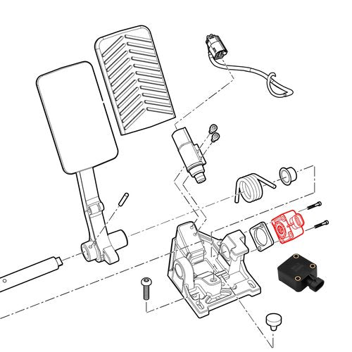 Cartclan 2015-UP RXV Golf Cart Electronic Throttle Sensor, Rotary Position Sensor Component for EZGO Golf Cart Part, OEM#: 671848