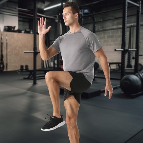 HYCOPROT Men's Quick-Dry Workout T-Shirts - Moisture-Wicking Short Sleeve Athletic Tee for Gym & Running