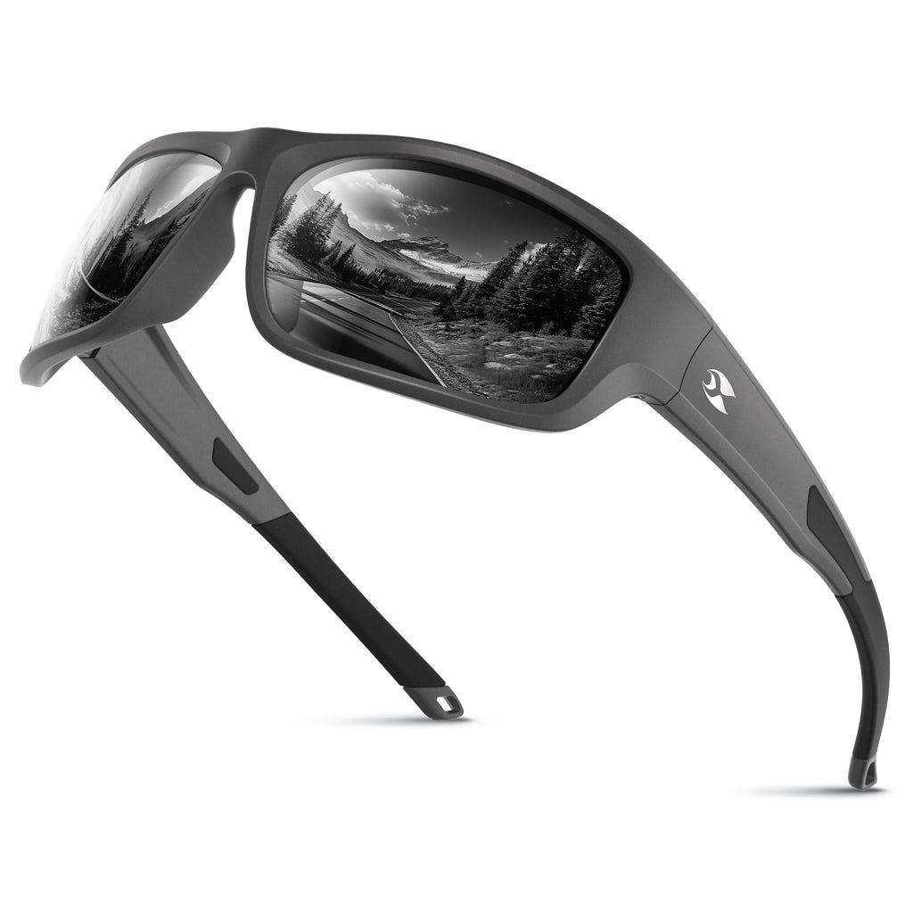 suoso Sports Polarized Sunglasses for Men: Women UV400 Protection Wrap Around Sun Glasses for Golf Fishing Running Driving
