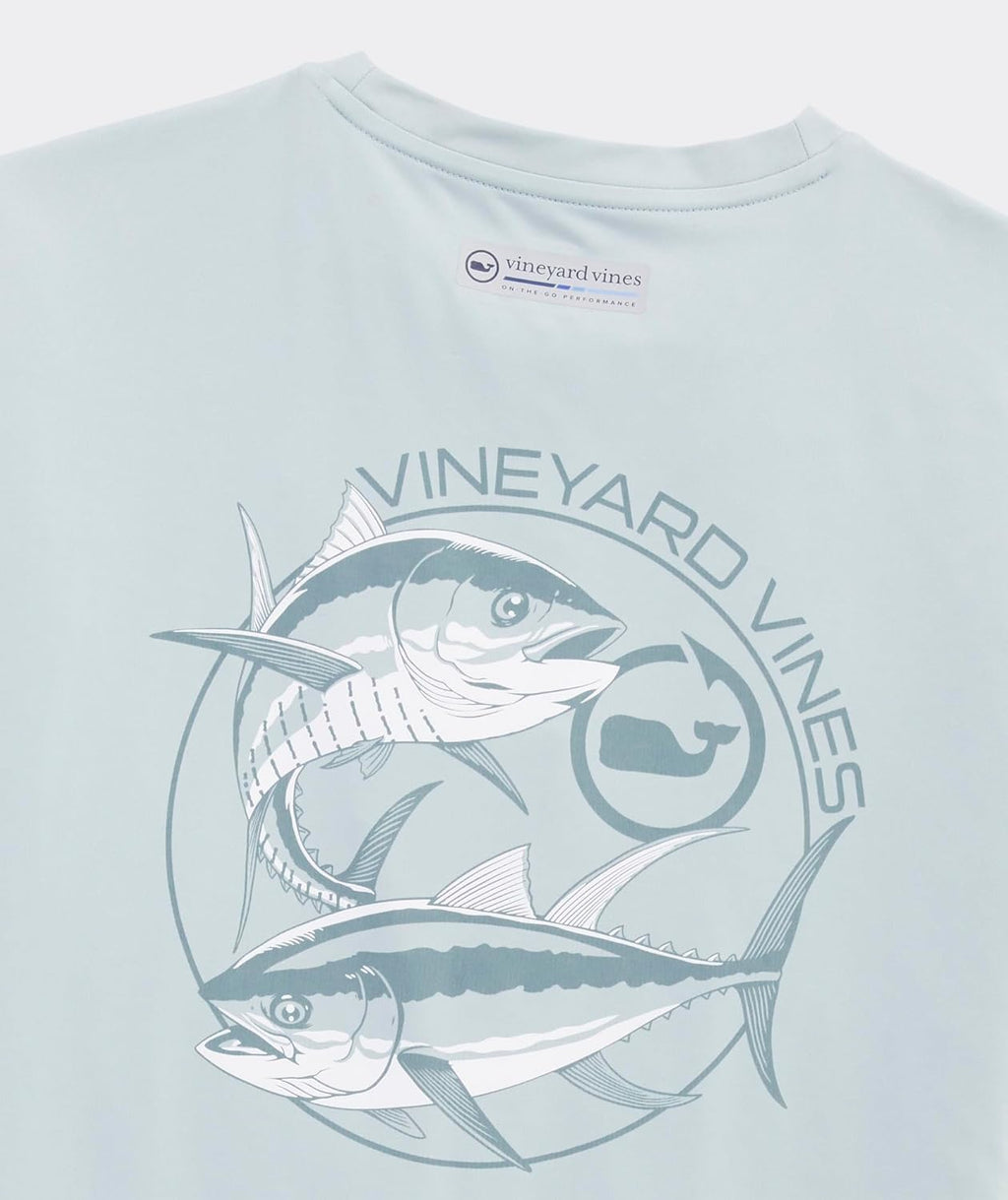 Vineyard Vines Men's Tuna Circle Performance Tee - Short Sleeve, Comfortable Fit, Stylish Design