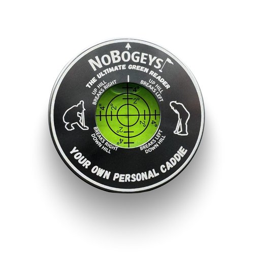 NoBogeys Green Reader – Golf Putting Alignment Tool & Magnetic Ball Marker – Pocket Training Aid for Reading Break & Slope - Premium Metal Design