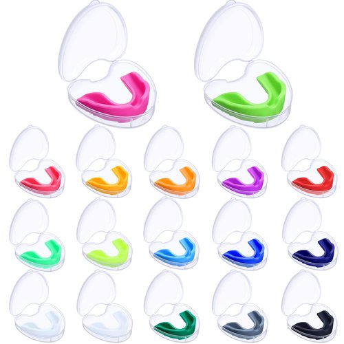Boao 17 Pack Kids Youth Mouth Guard for Sports, Boys Girls Mouth Guard with Case for Football Lacrosse Basketball Boxing Soccer Taekwondo MMA Karate