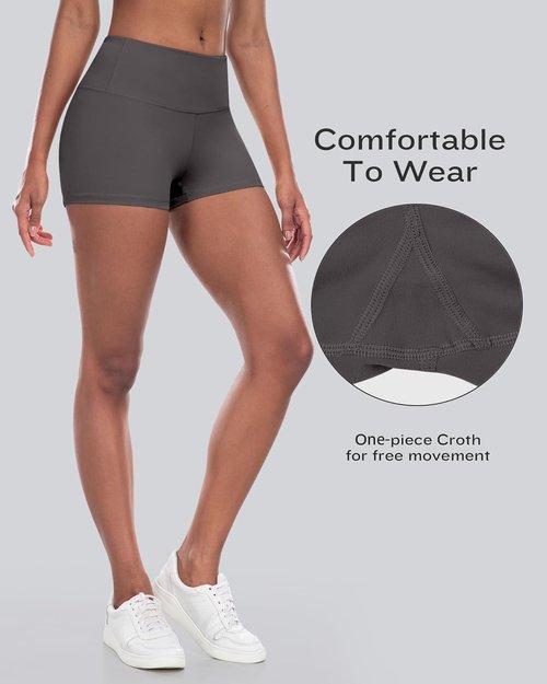 CHRLEISURE High Waisted Biker Shorts - Soft Spandex Yoga Shorts for Women | Comfortable Fit