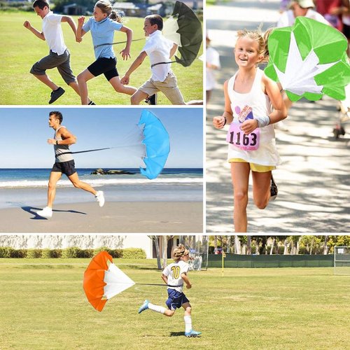 Bfsmile Speed Training Parachute - 56" Adjustable Strap with Free Carry Bag for All Ages