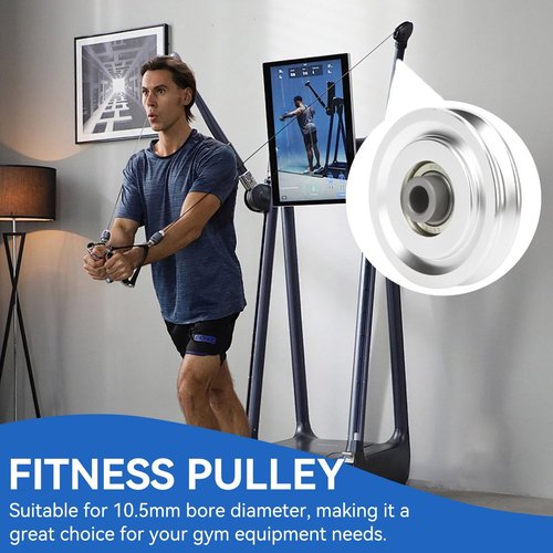Jwthee Aluminum Pulleys for Cable Machine, 2 PCS Pulley Wheel Universal Bearing Wheel for Home Gym Exercise Machine Attachments (80mm)