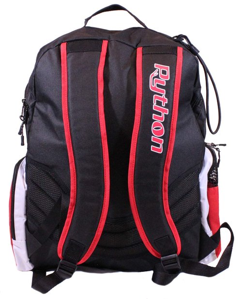 Python Deluxe "Backpack" Racquetball Bag (Black/Red)