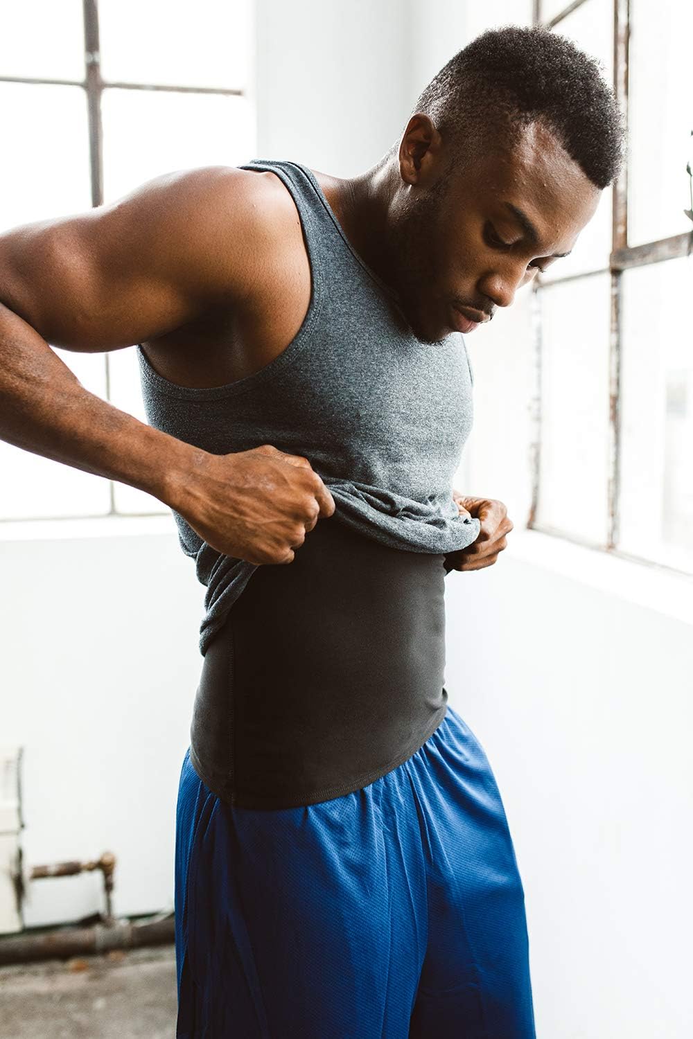 Sweat Shaper Men's Slimming Sauna Tank Top - Premium Workout Vest for Enhanced Performance