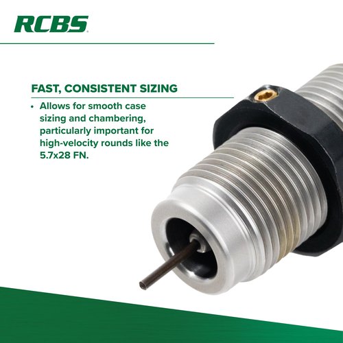 RCBS Full-Length Die Set 5.7x28 FN, Reloading Die Set for High Velocity 5.7x28mm FN Cartridges