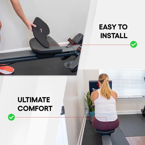 Gel Seat Cushion for Original Peloton Row, Cross Training Row+, Concept 2, Hydrow, NordicTrack, Water Rower, and More - Ergonomic Seat Pad for Men & Women - Ideal for Gym Row Machines