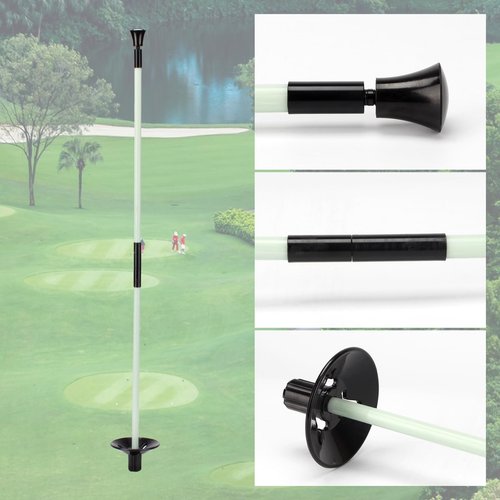 KVMORZE Golf Flagstick, Golf Pole Pin Flagpole Portable Detachable Design, Practice Putting Green Flag Stick for Yard Club, Backyard GolfCourse 3FT Heights Available, 1 Pack (1, Medium)