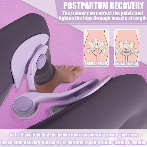 Kmise Thigh Master Thigh Exerciser,Pelvic Floor Muscle Trainer,Kegel Trainer for Postpartum Rehabilitation, Arm/Leg/Hip/Inner Thigh Exercise Workout Equipment for Women Come with 8-Shaped Tension Band