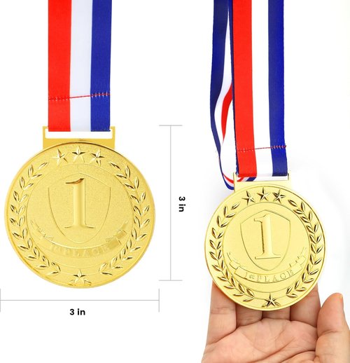 Abaokai Olympic Style Winner Medals - Gold, Silver, Bronze Awards | 3 Inches for Competitions & Parties