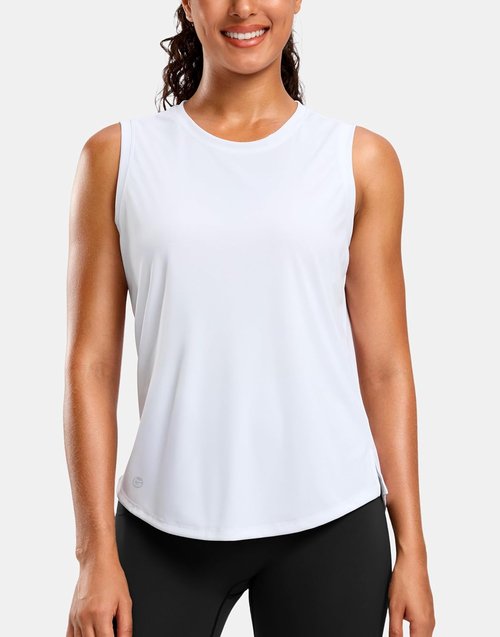 G Gradual Women's Sleeveless Workout Top - Lightweight High Neck Yoga & Tennis Tank Shirt