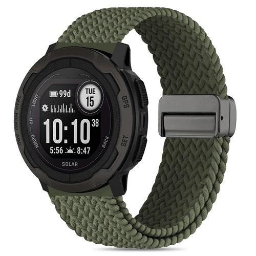 HQzon Nylon Elastic Woven Band Compatible with Garmin Instinct 3 45mm/Instinct/2 Solar, 22mm Breathable Soft Strap Compatible with Garmin Instinct Tactical/Tide/Esports/Solar