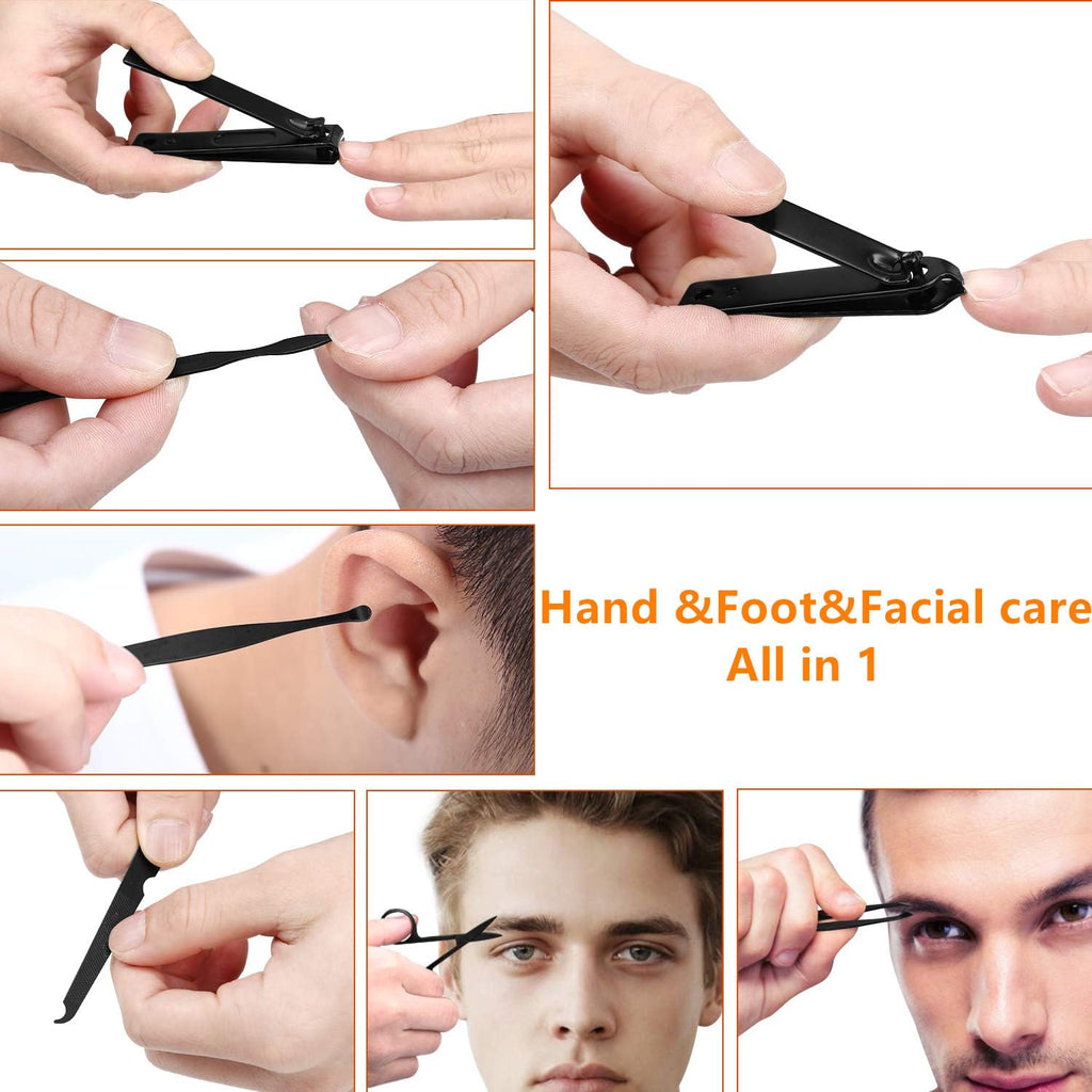 Skiennix Manicure Set - Professional Nail Clippers & Grooming Kit with Travel Case | Perfect Gift for Men & Women