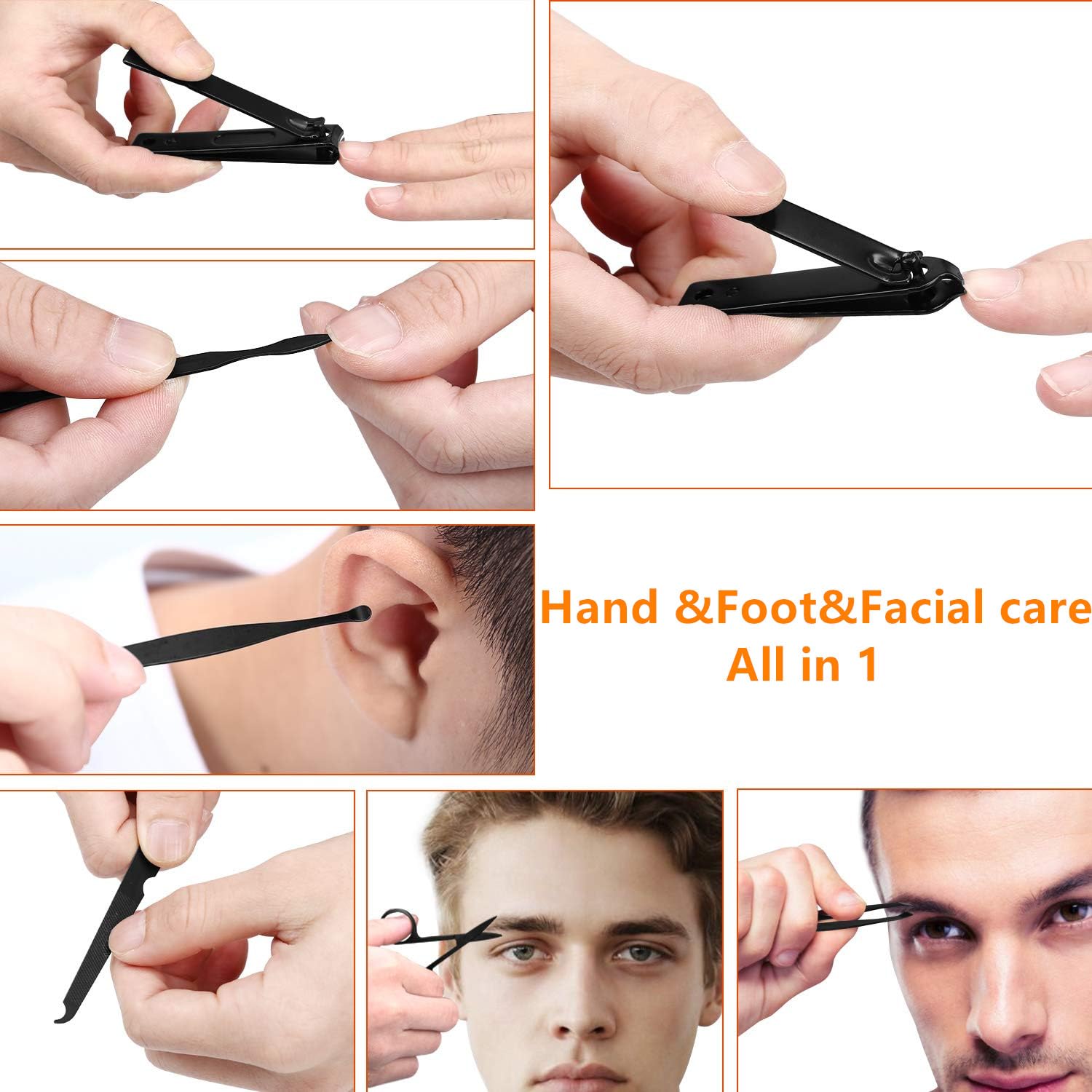 Skiennix Manicure Set - Professional Nail Clippers & Grooming Kit with Travel Case | Perfect Gift for Men & Women